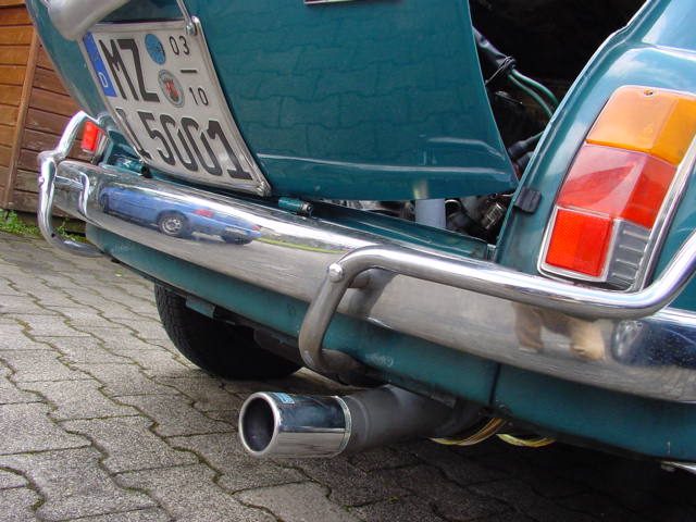 Sportauspuff am Fiat 500