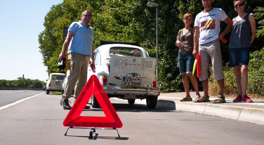 Fiat 500 mit Panne