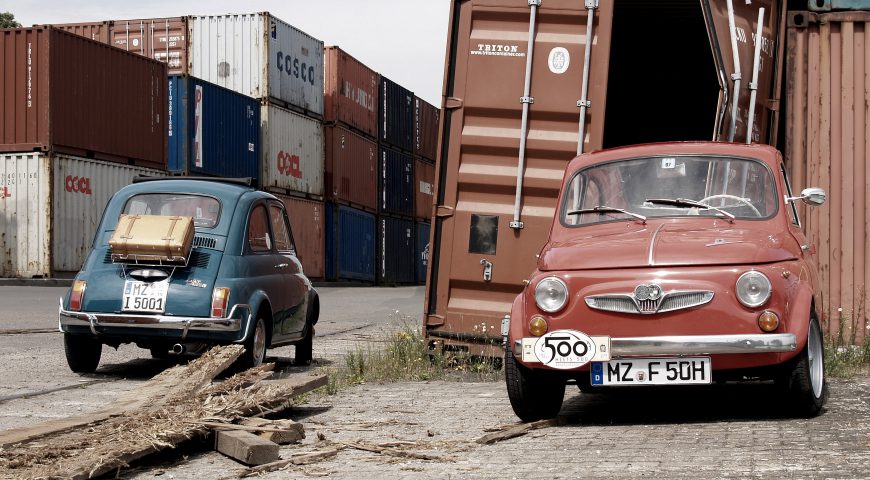 Fiat 500 und Steyr-Puch im Mainzer Zollhafen